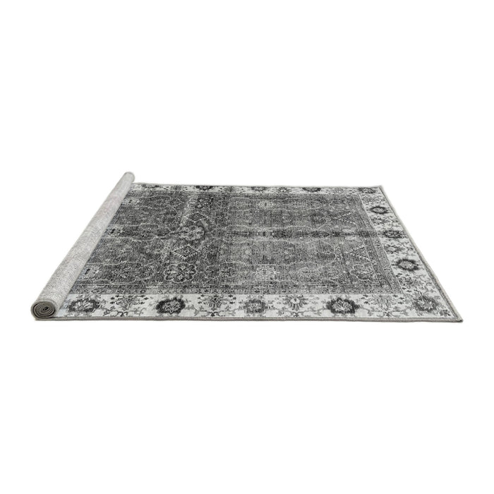 Sideview of Machine Washable Oriental Gray Traditional Rug, wshabs3196gry