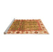 Sideview of Machine Washable Oriental Orange Traditional Area Rugs, wshabs3196org