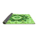 Sideview of Abstract Green Modern Rug, abs3197grn