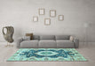 Machine Washable Abstract Light Blue Modern Rug in a Living Room, wshabs3197lblu