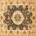 Square Machine Washable Abstract Brown Modern Rug, wshabs3197brn