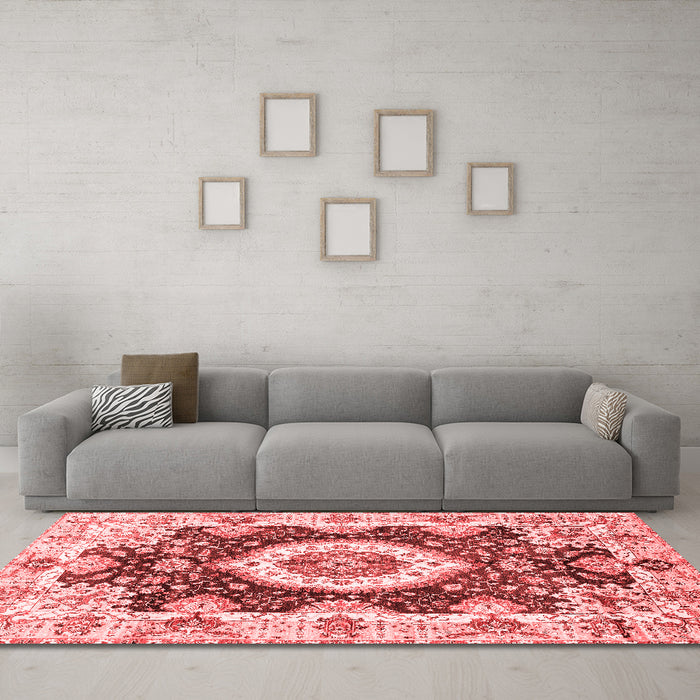 Modern Red Washable Rugs