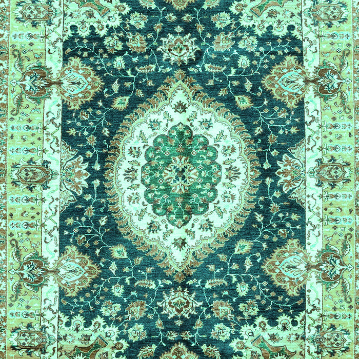 Machine Washable Abstract Turquoise Modern Area Rugs, wshabs3197turq