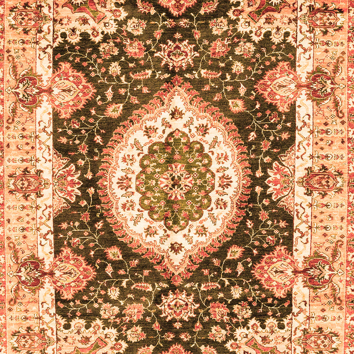 Machine Washable Abstract Orange Modern Area Rugs, wshabs3197org