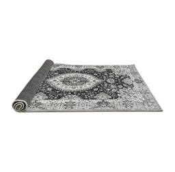 Sideview of Abstract Gray Modern Rug, abs3197gry
