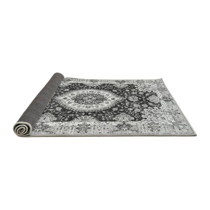 Sideview of Abstract Gray Modern Rug, abs3197gry