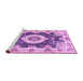 Sideview of Machine Washable Abstract Purple Modern Area Rugs, wshabs3197pur