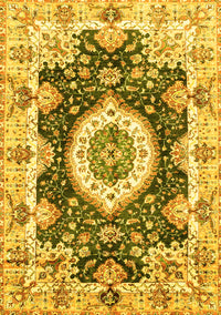 Abstract Yellow Modern Rug, abs3197yw