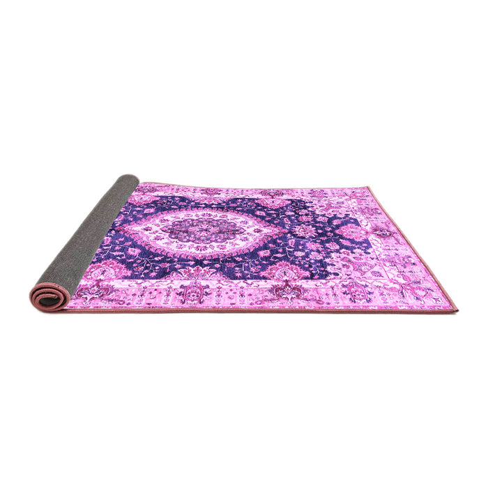 Sideview of Abstract Purple Modern Rug, abs3197pur