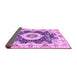 Sideview of Abstract Purple Modern Rug, abs3197pur