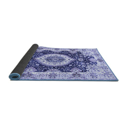 Sideview of Abstract Blue Modern Rug, abs3197blu