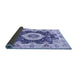 Sideview of Abstract Blue Modern Rug, abs3197blu