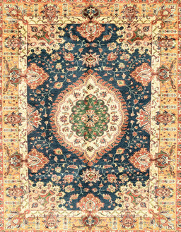 Abstract Chestnut Brown Modern Rug, abs3197
