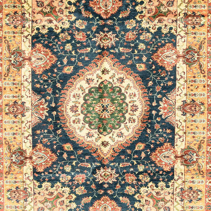 Abstract Chestnut Brown Modern Rug, abs3197