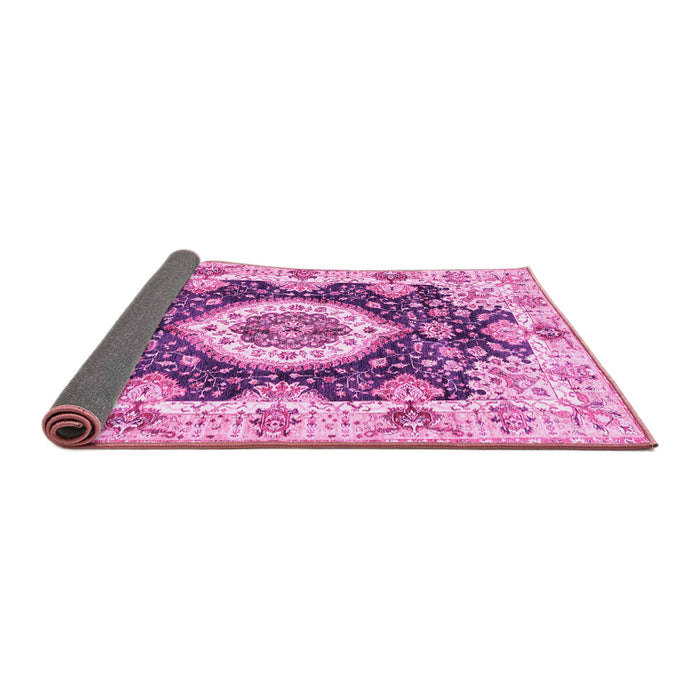 Sideview of Abstract Pink Modern Rug, abs3197pnk