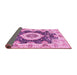 Sideview of Abstract Pink Modern Rug, abs3197pnk