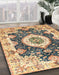 Machine Washable Abstract Chestnut Brown Rug in a Family Room, wshabs3197