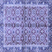 Square Oriental Blue Traditional Rug, abs3198blu