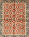 Machine Washable Abstract Brown Sugar Brown Rug, wshabs3198