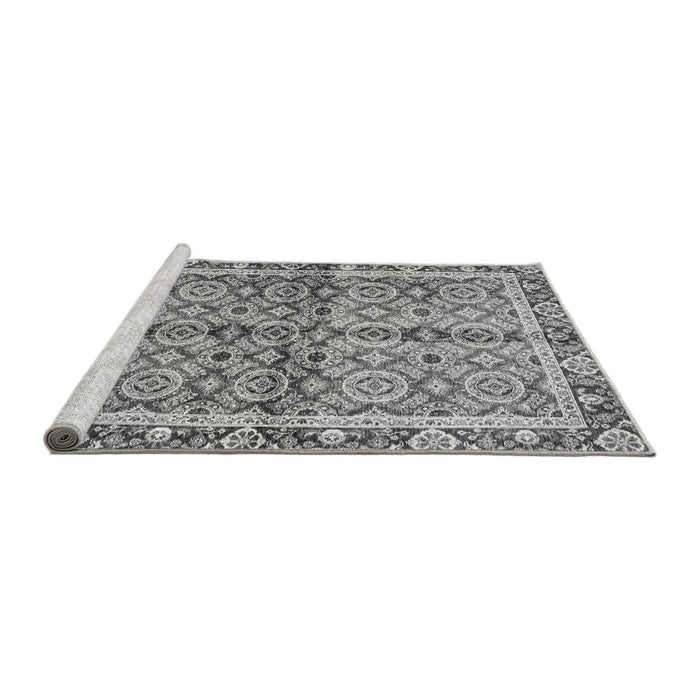 Sideview of Machine Washable Oriental Gray Traditional Rug, wshabs3198gry