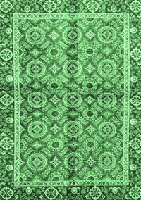 Oriental Emerald Green Traditional Rug, abs3198emgrn