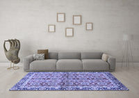 Machine Washable Oriental Blue Traditional Rug, wshabs3198blu