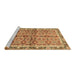 Sideview of Machine Washable Oriental Brown Traditional Rug, wshabs3198brn