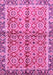 Machine Washable Oriental Pink Traditional Rug, wshabs3198pnk