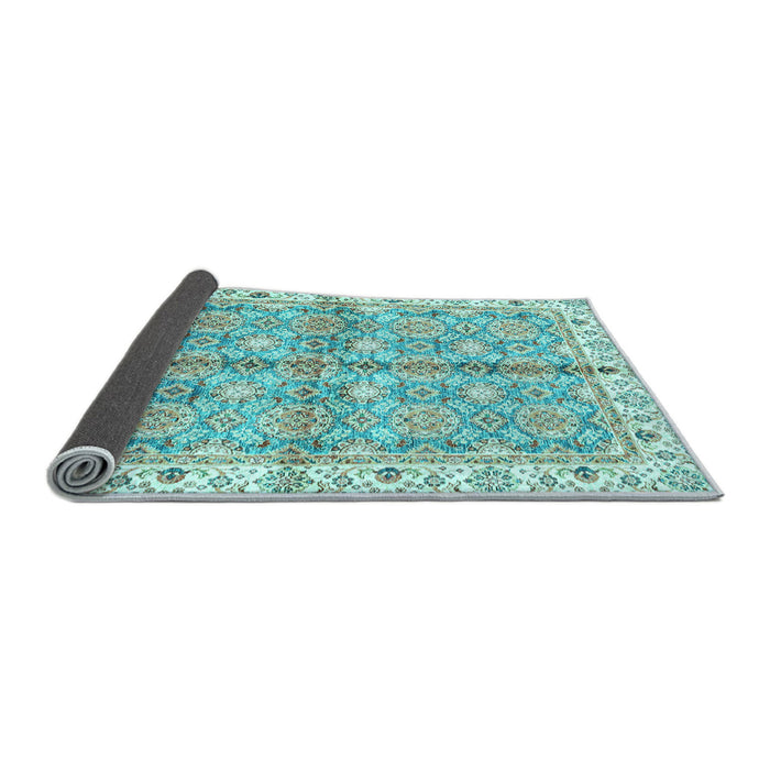 Sideview of Oriental Light Blue Traditional Rug, abs3199lblu