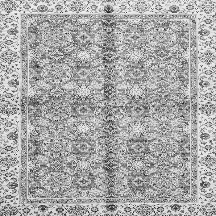 Square Machine Washable Oriental Gray Traditional Rug, wshabs3199gry
