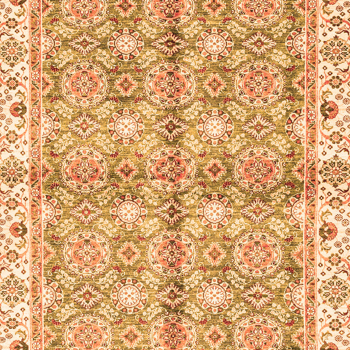 Machine Washable Oriental Orange Traditional Area Rugs, wshabs3199org