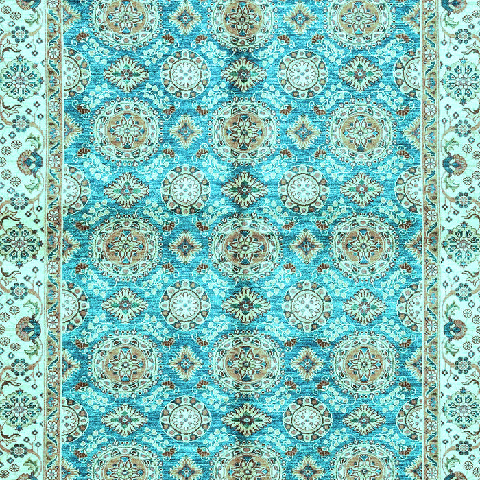 Machine Washable Oriental Light Blue Traditional Rug, wshabs3199lblu
