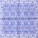 Square Oriental Blue Traditional Rug, abs3199blu