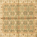 Square Oriental Brown Traditional Rug, abs3199brn