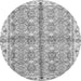 Round Oriental Gray Traditional Rug, abs3199gry