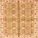 Square Oriental Orange Traditional Rug, abs3199org