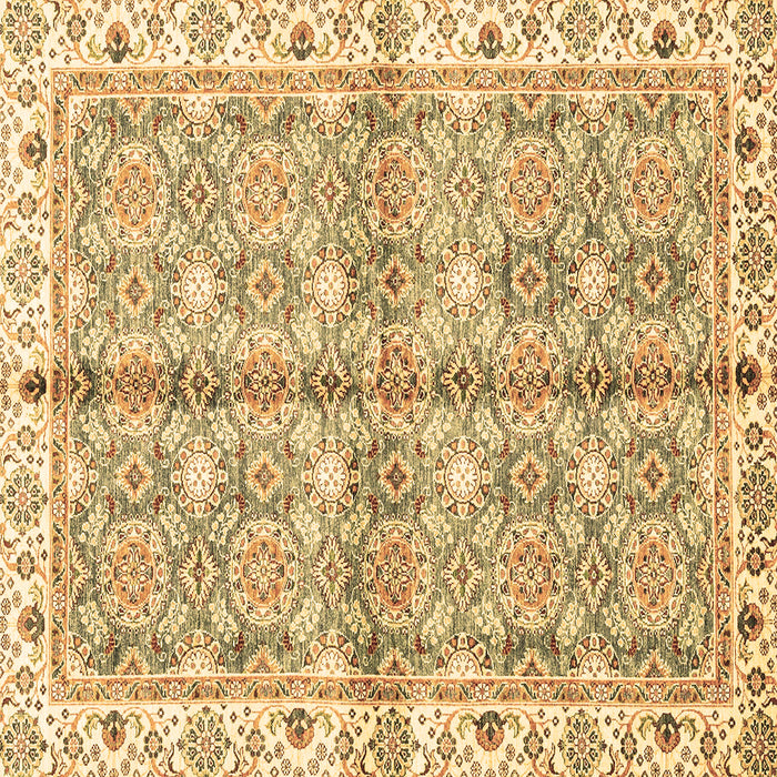 Square Machine Washable Oriental Brown Traditional Rug, wshabs3199brn