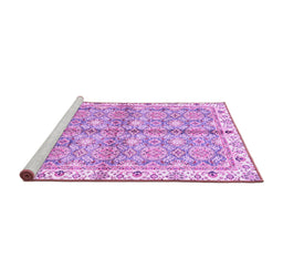 Sideview of Machine Washable Oriental Purple Traditional Area Rugs, wshabs3199pur
