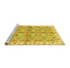 Sideview of Machine Washable Oriental Yellow Traditional Rug, wshabs3199yw