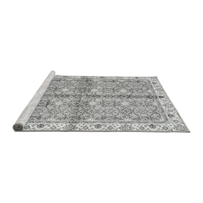 Sideview of Machine Washable Oriental Gray Traditional Rug, wshabs3199gry