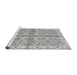 Sideview of Machine Washable Oriental Gray Traditional Rug, wshabs3199gry