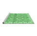 Sideview of Machine Washable Oriental Emerald Green Traditional Area Rugs, wshabs3199emgrn