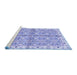 Sideview of Machine Washable Oriental Blue Traditional Rug, wshabs3199blu