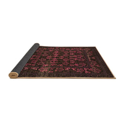 Sideview of Abstract Brown Modern Rug, abs319brn