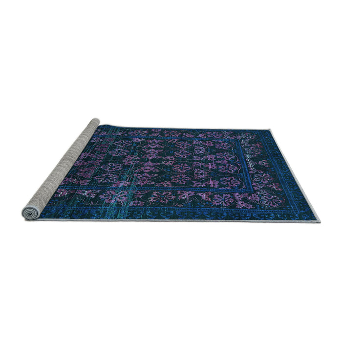 Sideview of Machine Washable Abstract Light Blue Modern Rug, wshabs319lblu