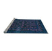 Sideview of Machine Washable Abstract Light Blue Modern Rug, wshabs319lblu