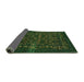 Sideview of Abstract Green Modern Rug, abs319grn