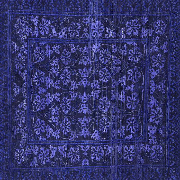 Square Abstract Blue Modern Rug, abs319blu
