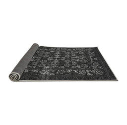 Sideview of Abstract Gray Modern Rug, abs319gry