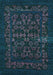 Machine Washable Abstract Turquoise Modern Area Rugs, wshabs319turq